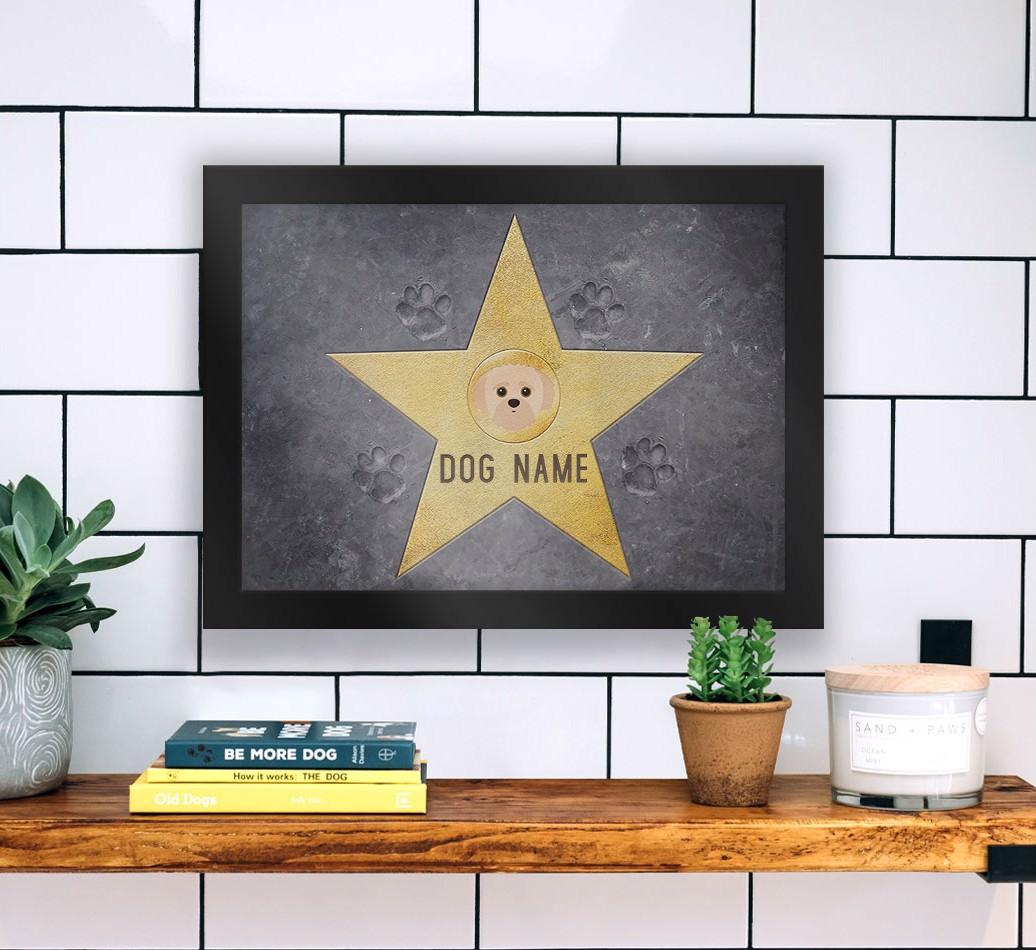 Star of Fame: Personalized {breedFullName} Framed Print