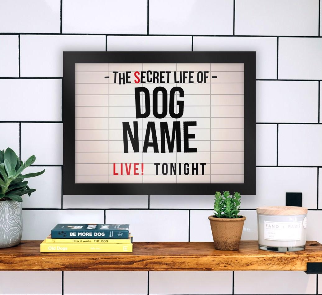 The Secret Life Of: Personalized {breedFullName} Framed Print
