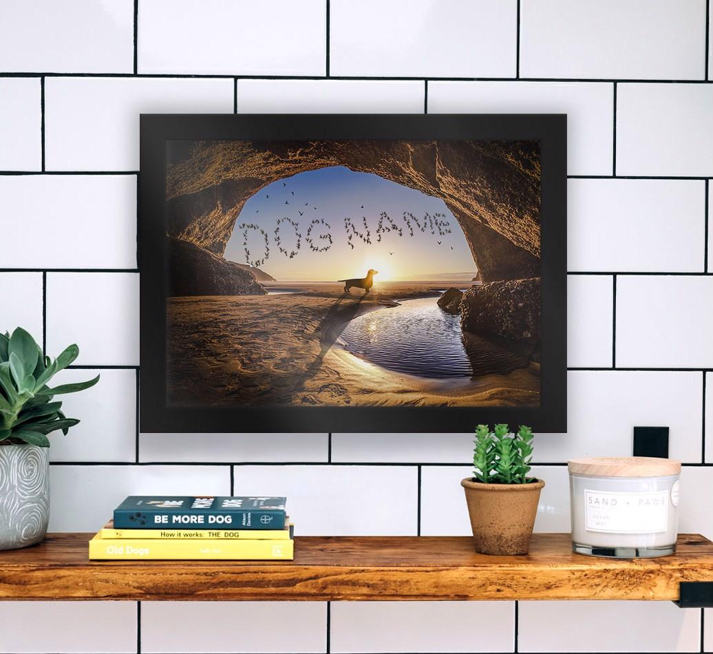 Sunset Cave: Personalized {breedFullName} Framed Print