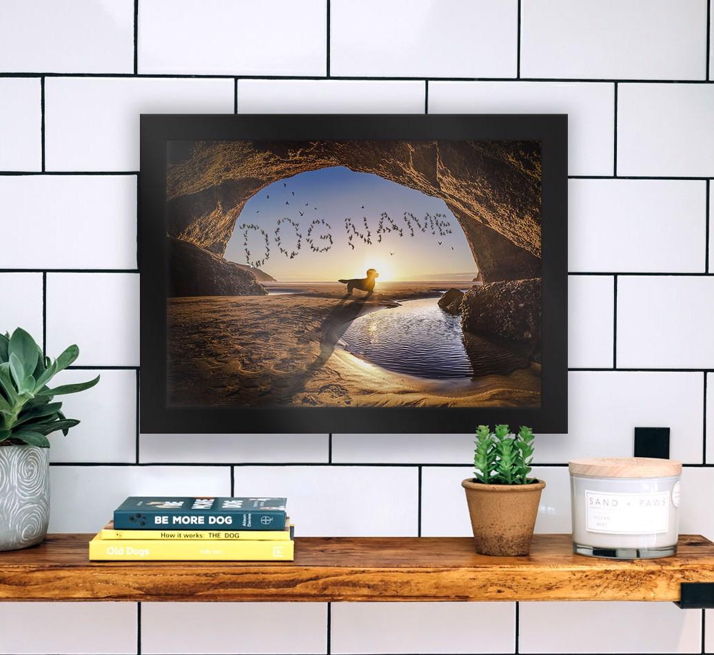 Sunset Cave: Personalized {breedFullName} Framed Print