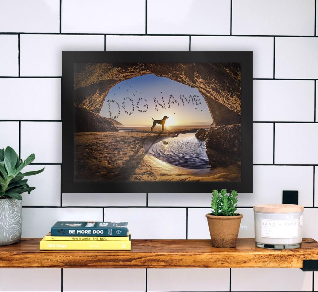 Sunset Cave: Personalised {breedFullName} Framed Print