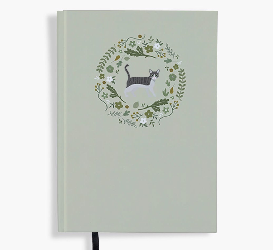 Floral Wreath: Personalised {breedFullName} Notebook