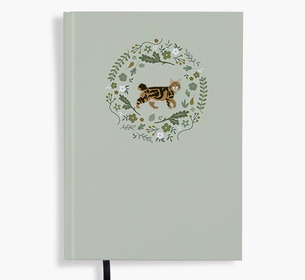Floral Wreath: Personalised {breedFullName} Notebook