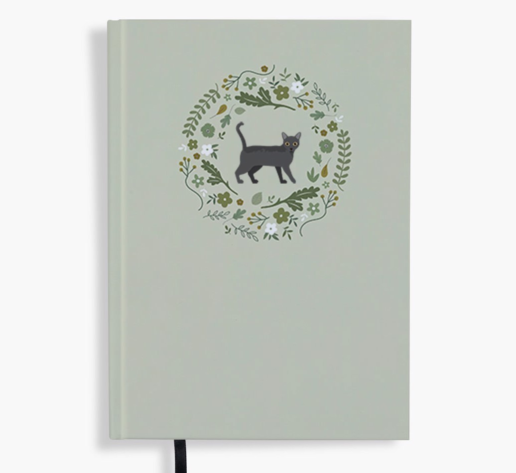 Floral Wreath: Personalised {breedFullName} Notebook