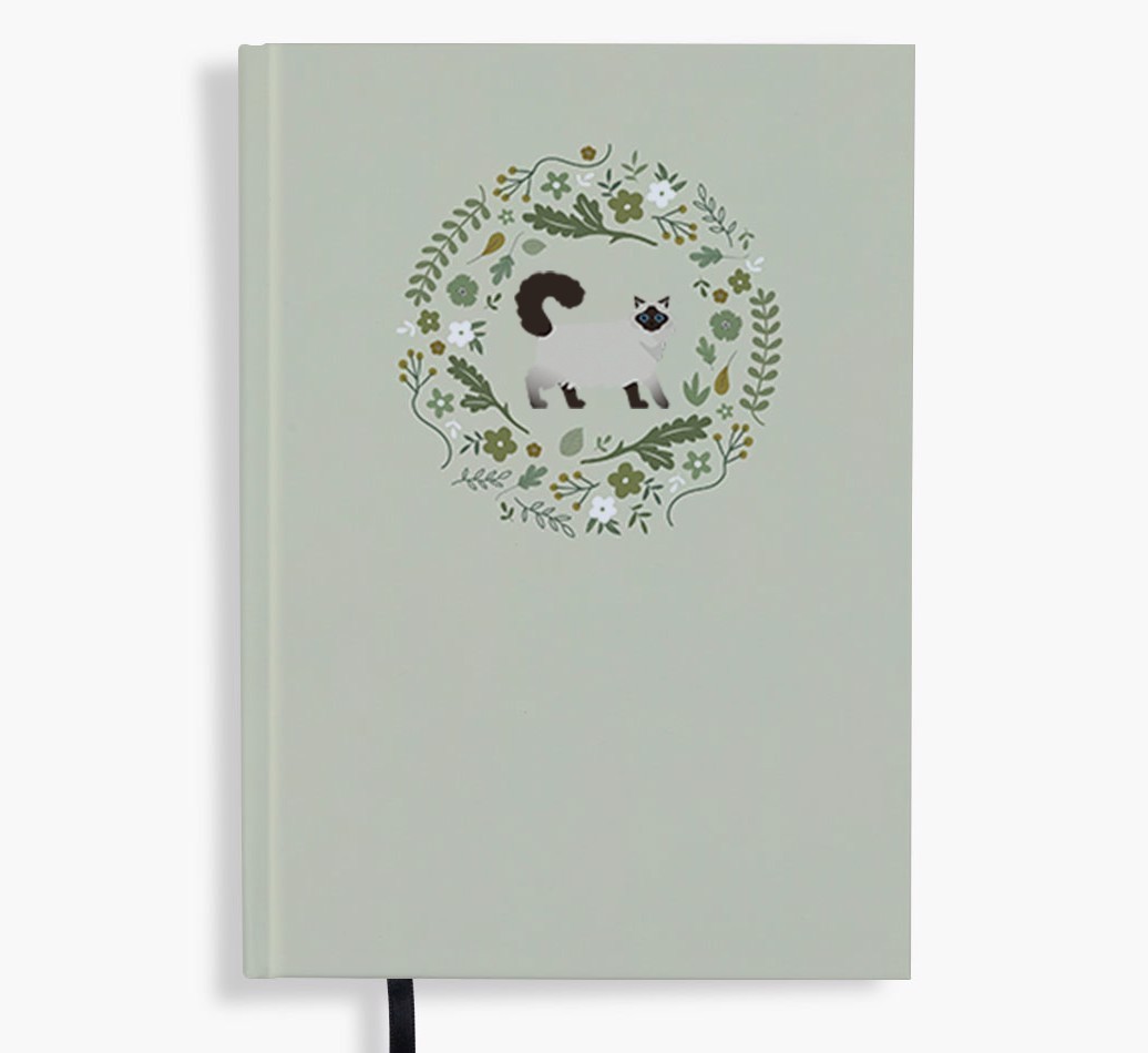Floral Wreath: Personalised {breedFullName} Notebook