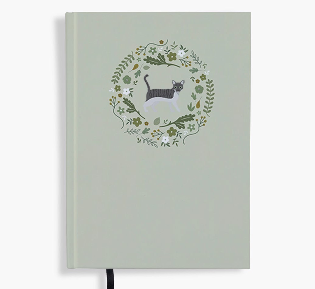 Floral Wreath: Personalised {breedFullName} Notebook