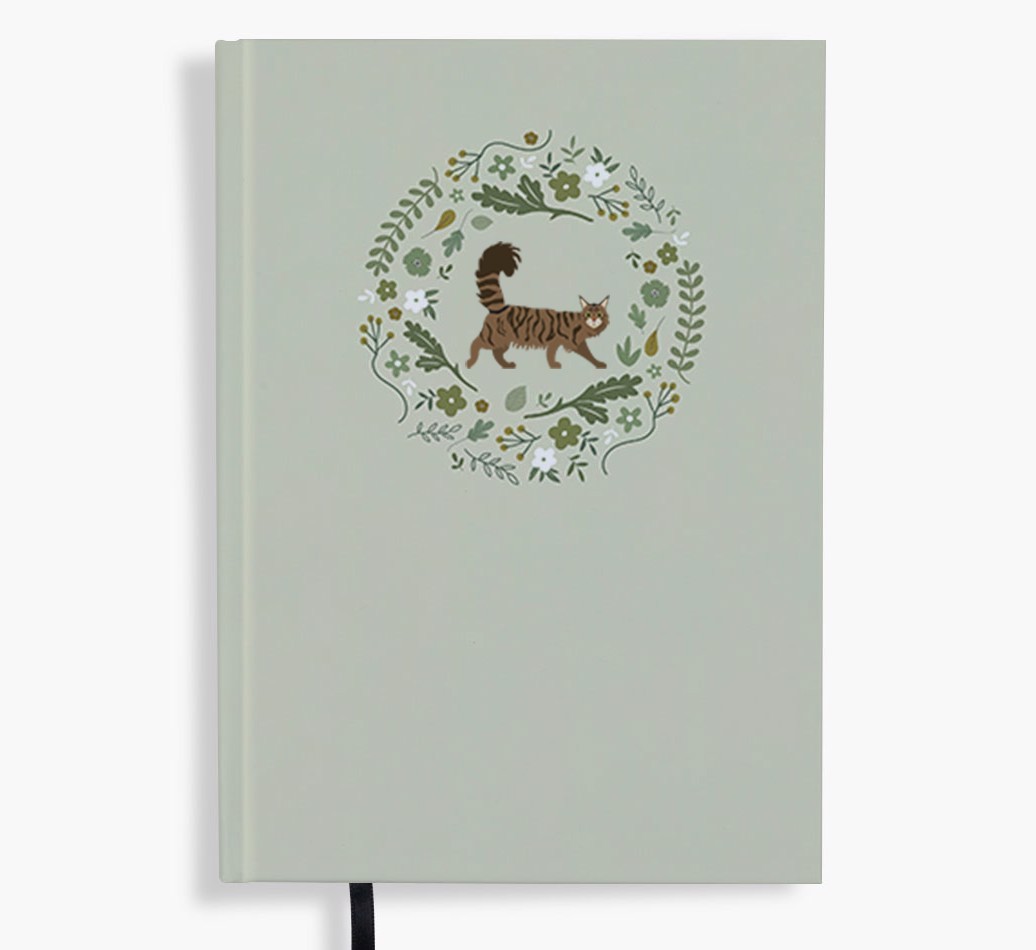 Floral Wreath: Personalised {breedFullName} Notebook