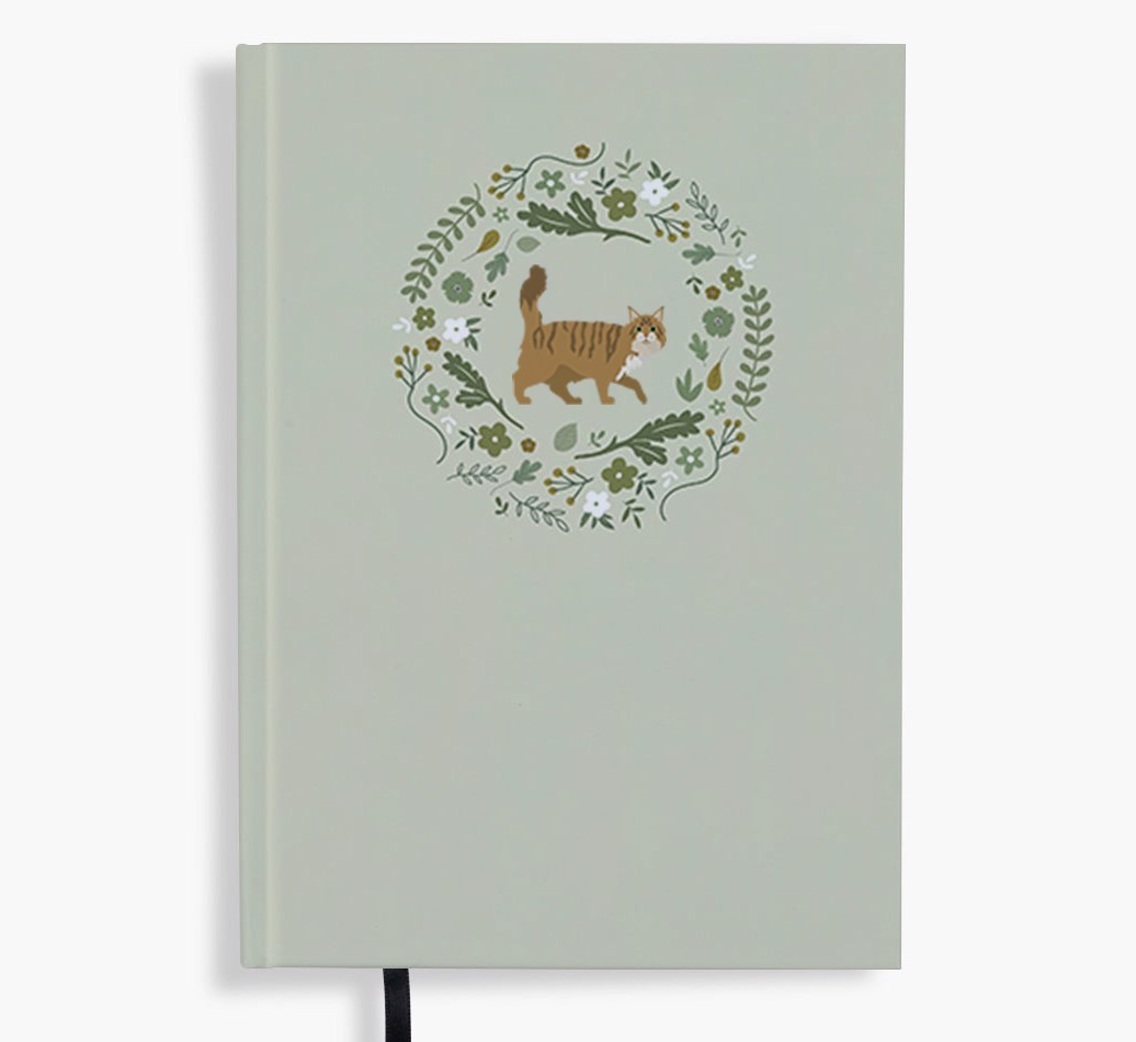 Floral Wreath: Personalised {breedFullName} Notebook