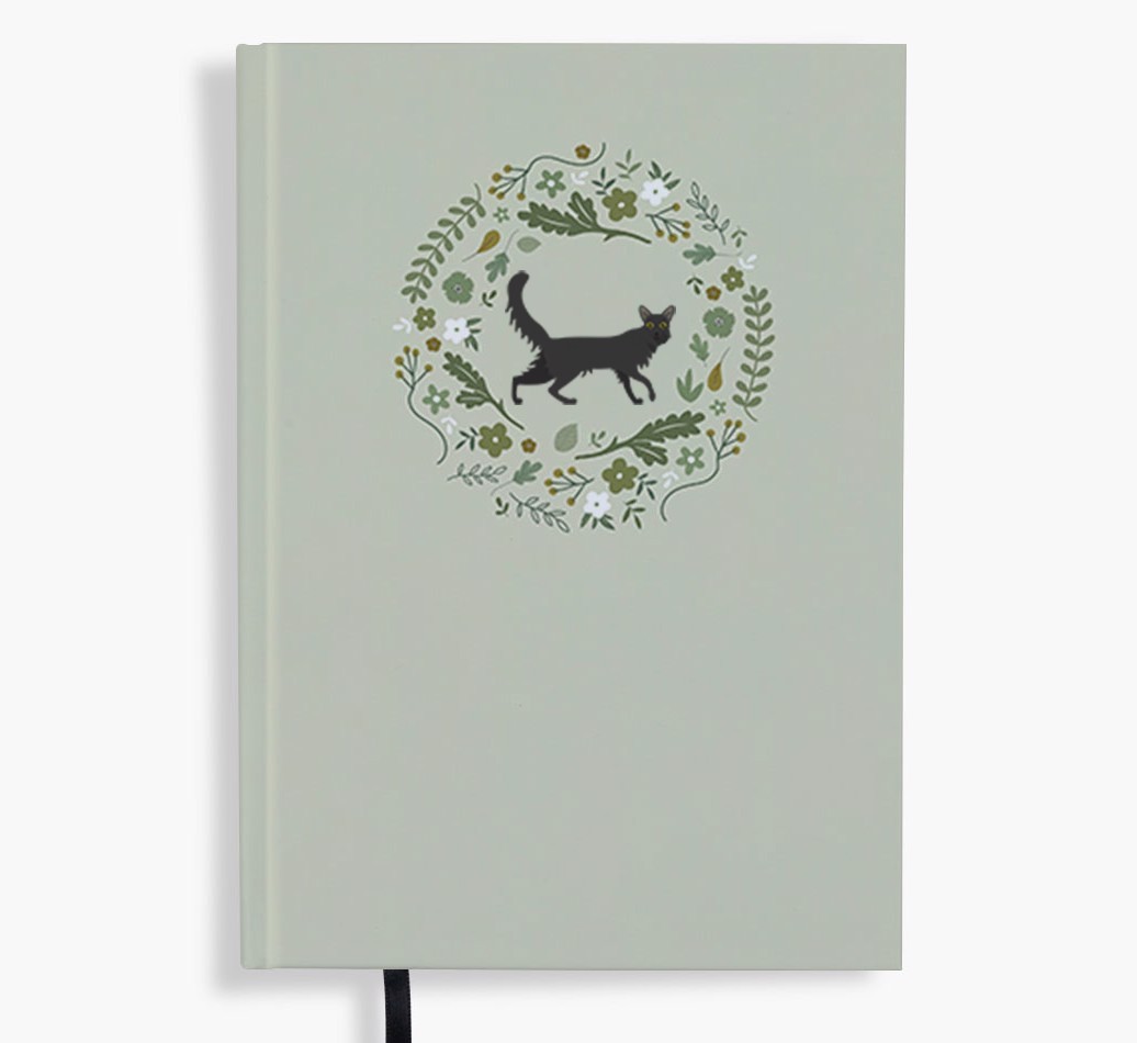 Floral Wreath: Personalised {breedFullName} Notebook