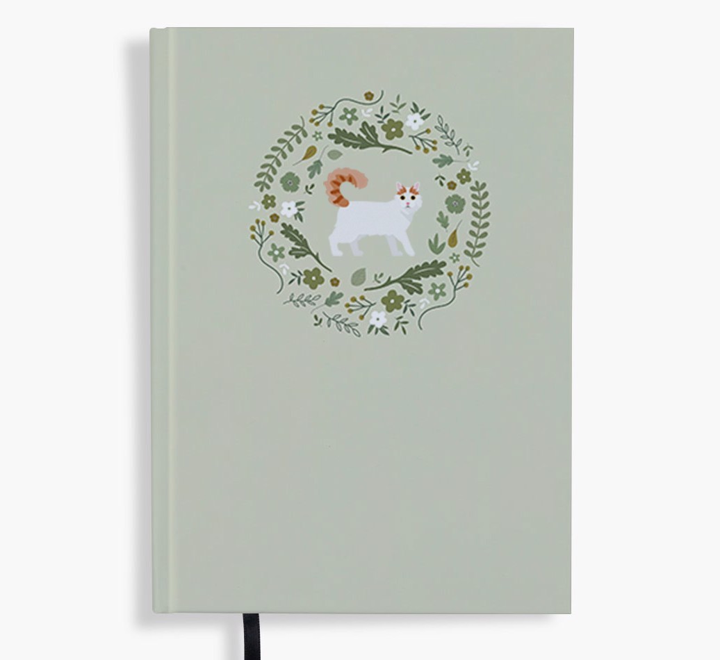 Floral Wreath: Personalised {breedFullName} Notebook