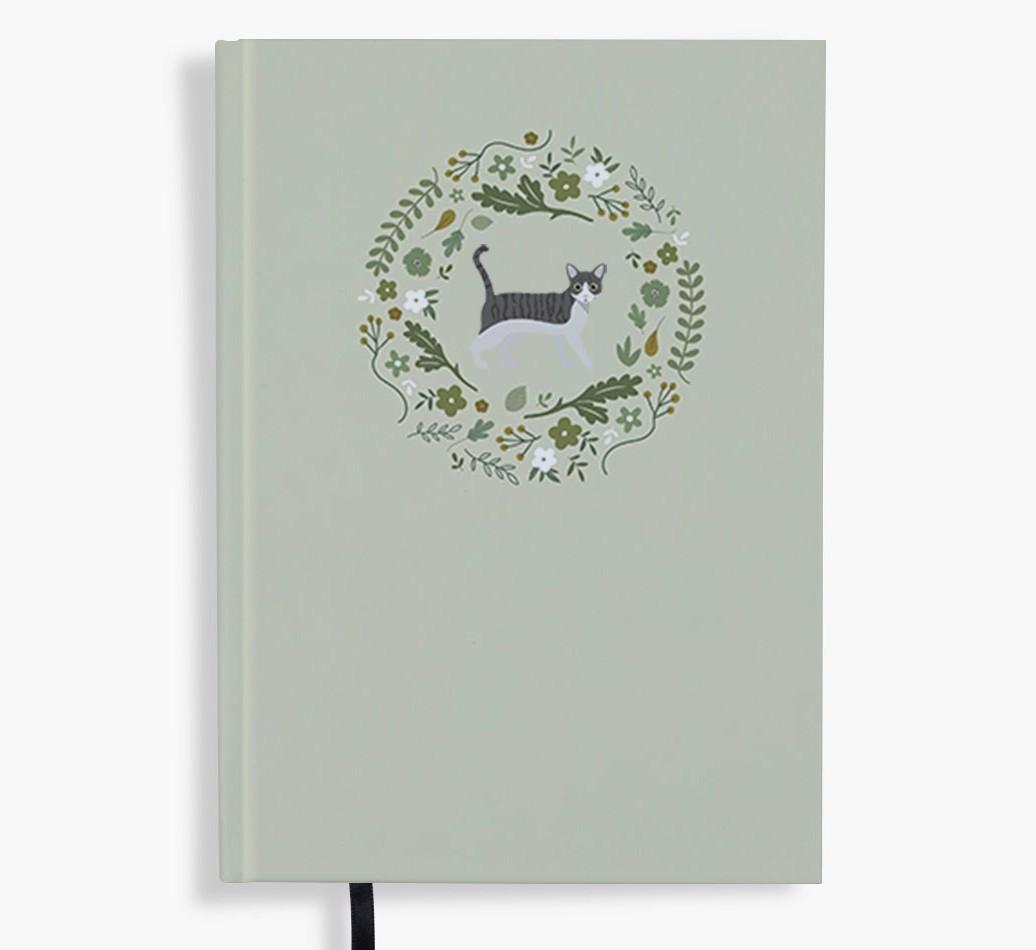 Floral Wreath: Personalized {breedFullName} Notebook