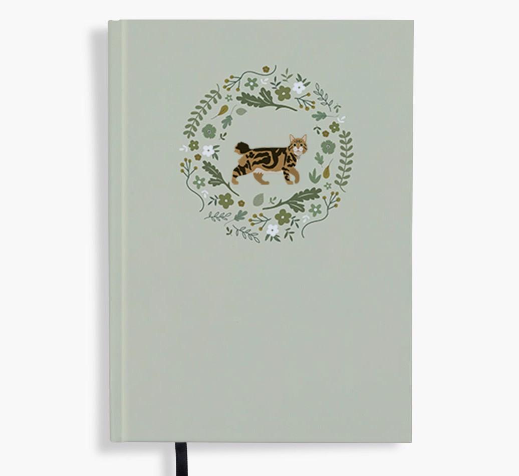 Floral Wreath: Personalized {breedFullName} Notebook