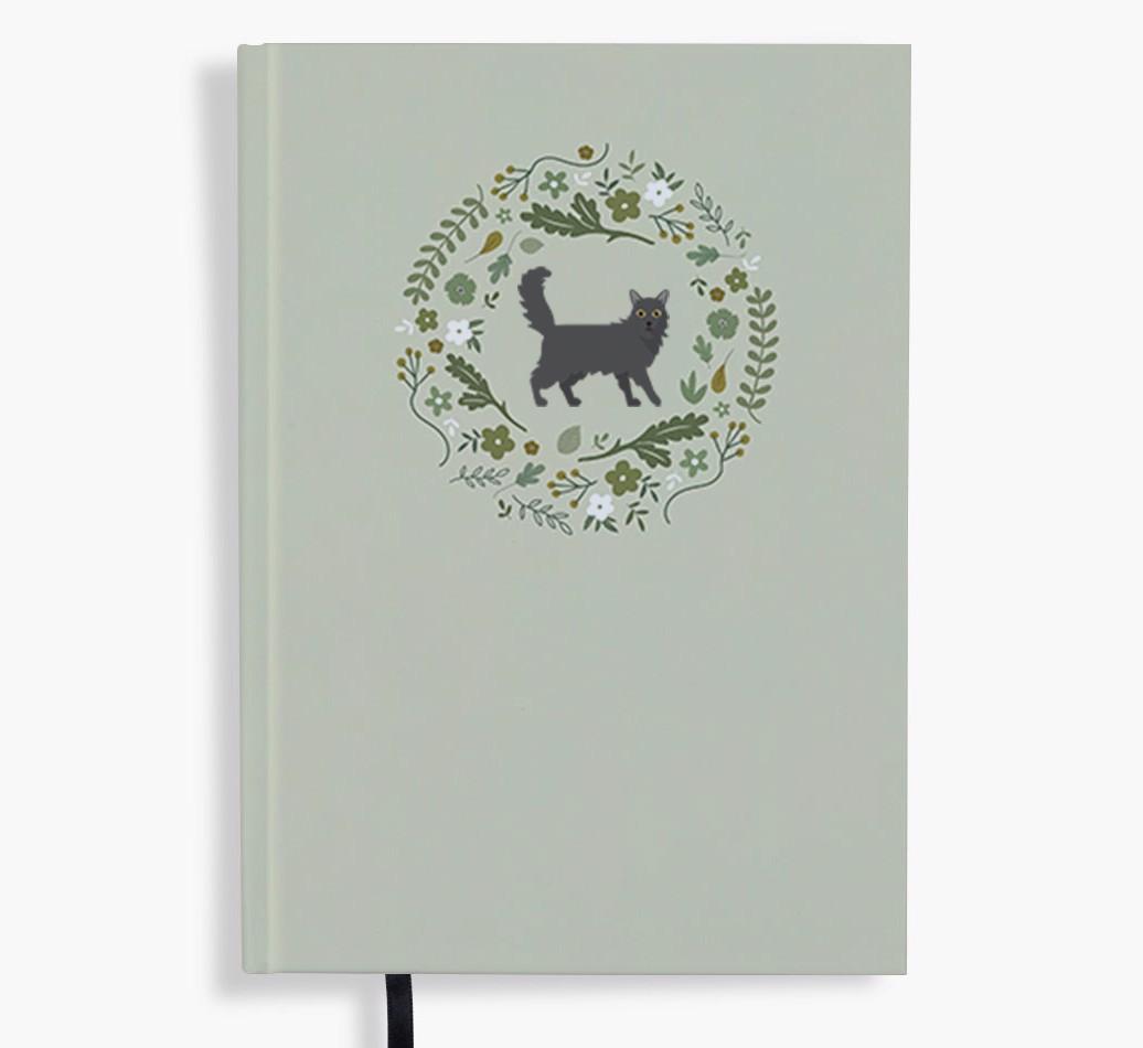 Floral Wreath: Personalized {breedFullName} Notebook