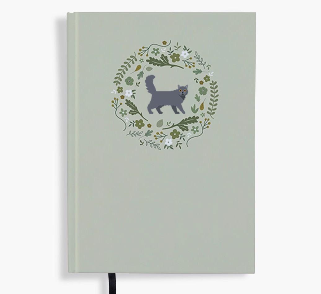 Floral Wreath: Personalized {breedFullName} Notebook
