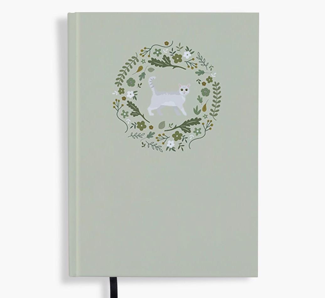 Floral Wreath: Personalized {breedFullName} Notebook