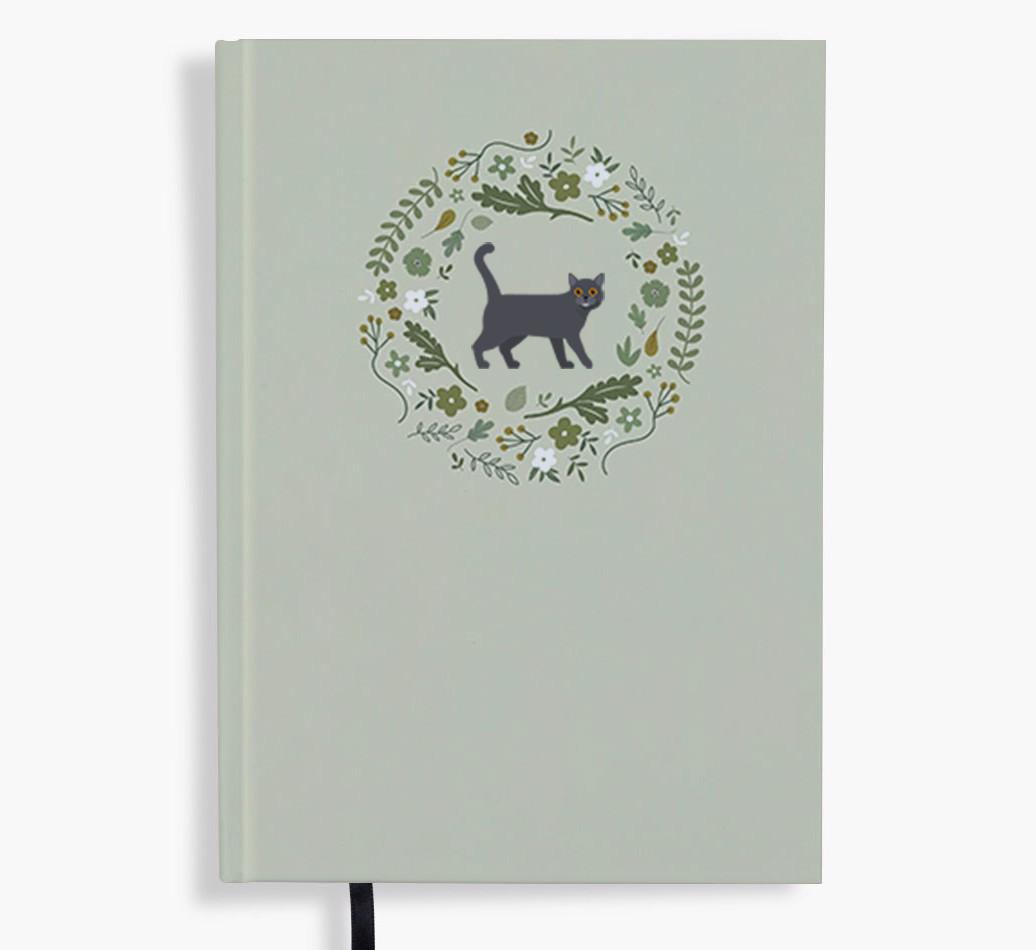 Floral Wreath: Personalized {breedFullName} Notebook
