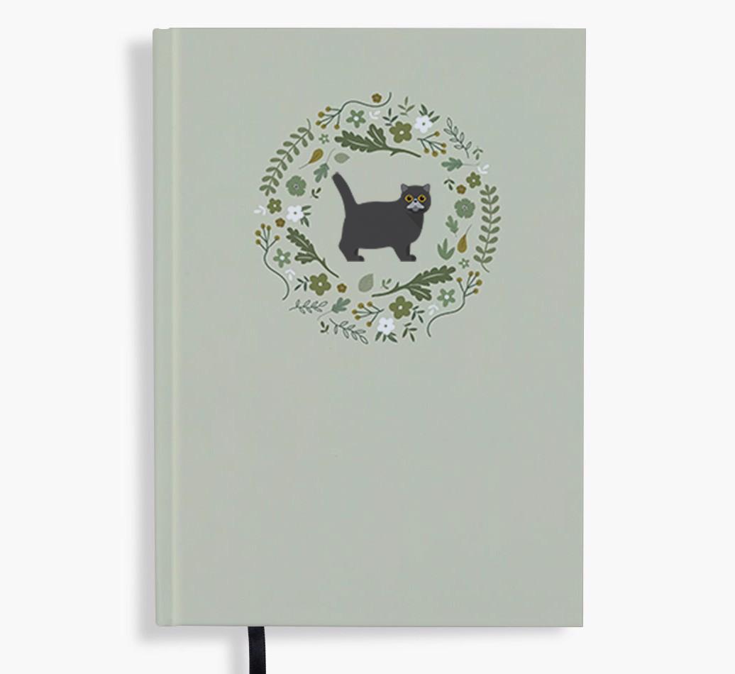 Floral Wreath: Personalized {breedFullName} Notebook