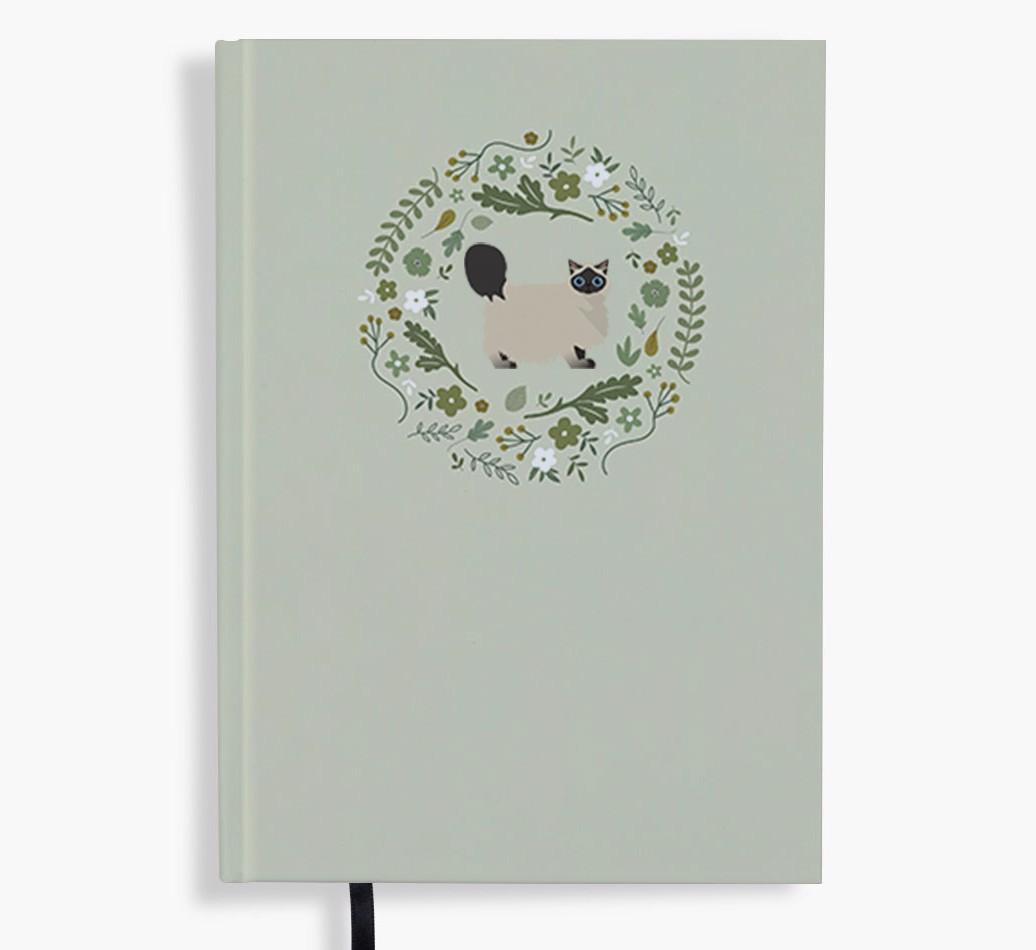 Floral Wreath: Personalized {breedFullName} Notebook