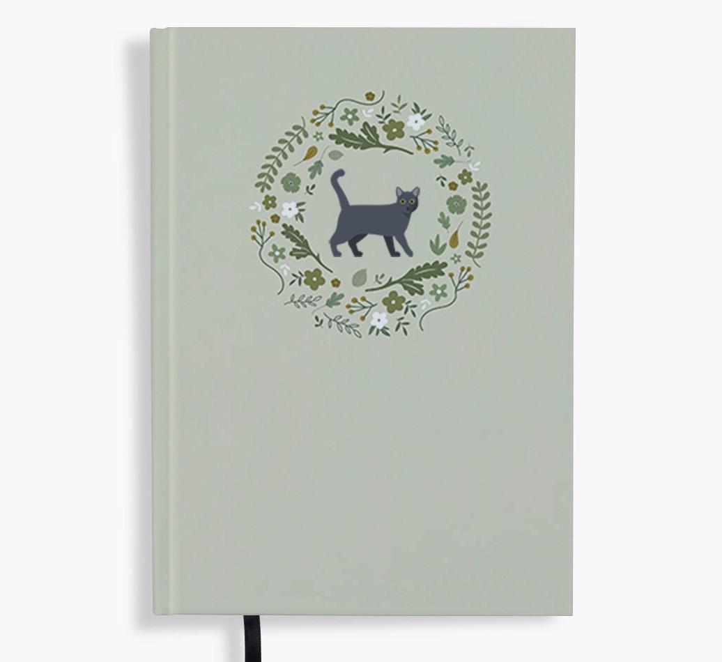 Floral Wreath: Personalized {breedFullName} Notebook