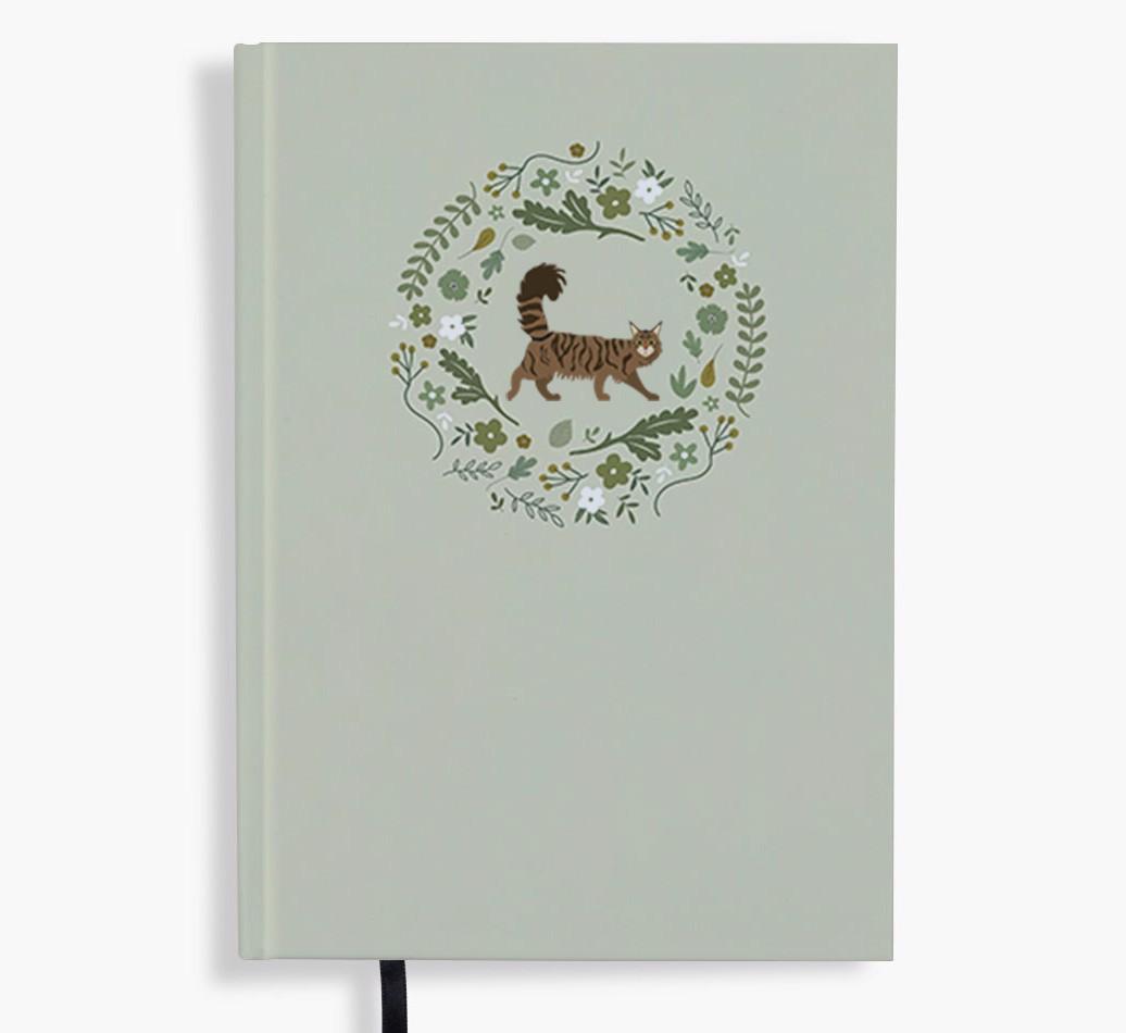 Floral Wreath: Personalized {breedFullName} Notebook