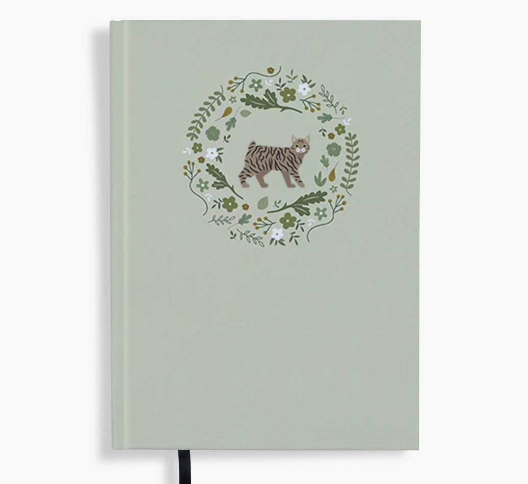 Floral Wreath: Personalized {breedFullName} Notebook