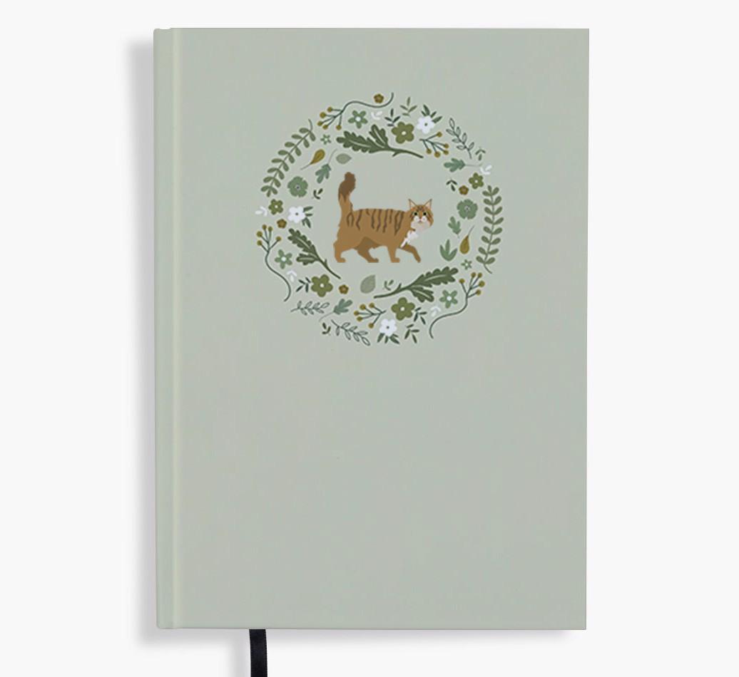Floral Wreath: Personalized {breedFullName} Notebook