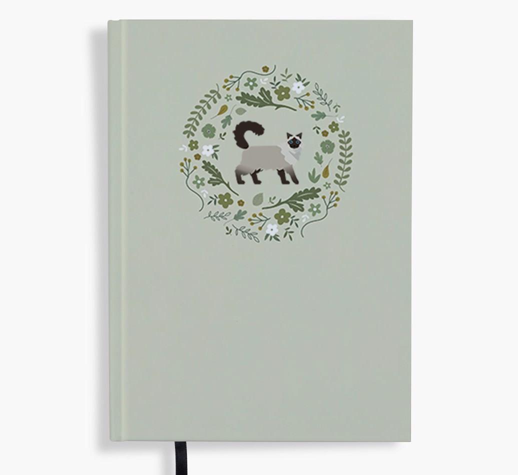 Floral Wreath: Personalized {breedFullName} Notebook
