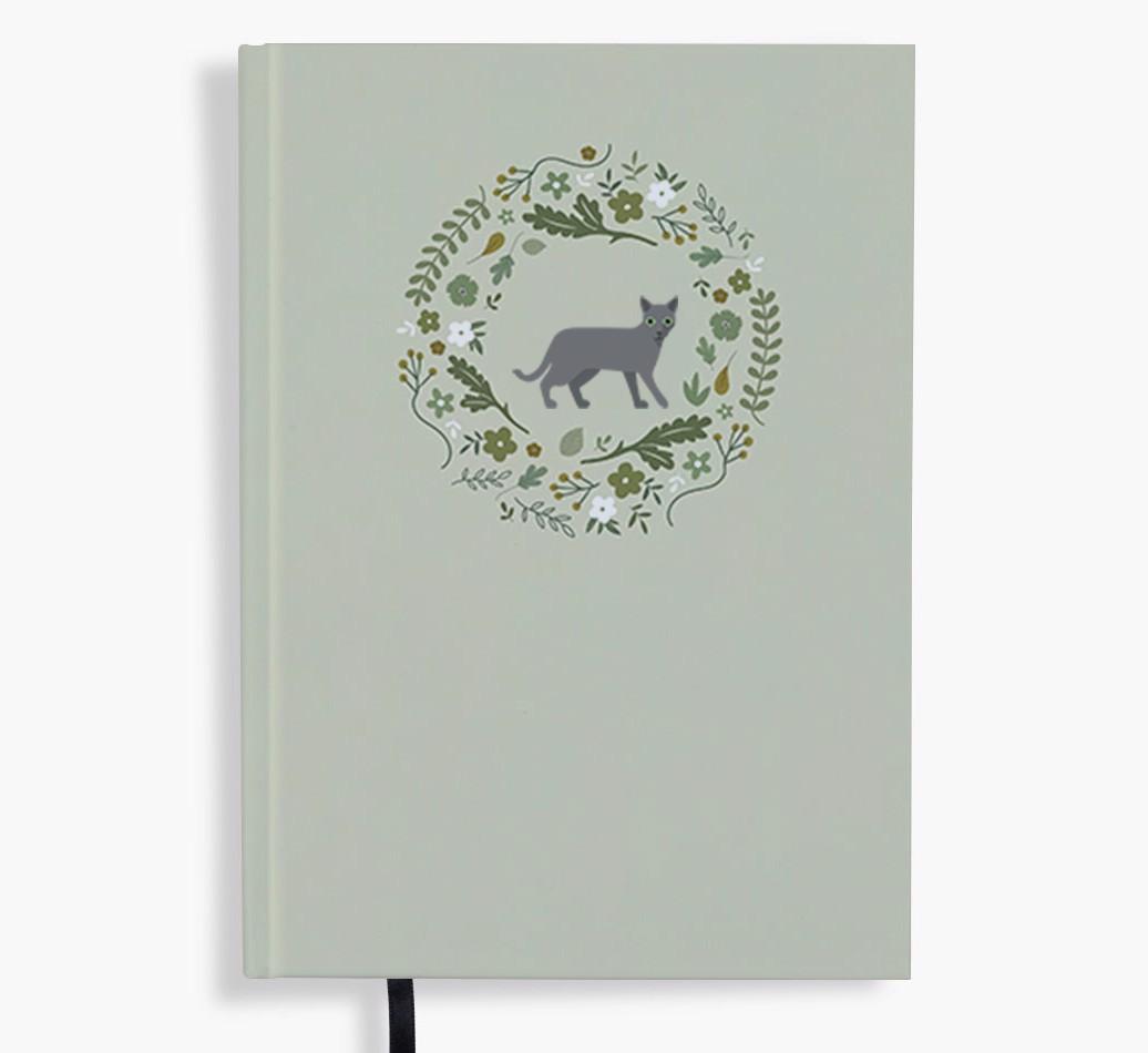 Floral Wreath: Personalized {breedFullName} Notebook