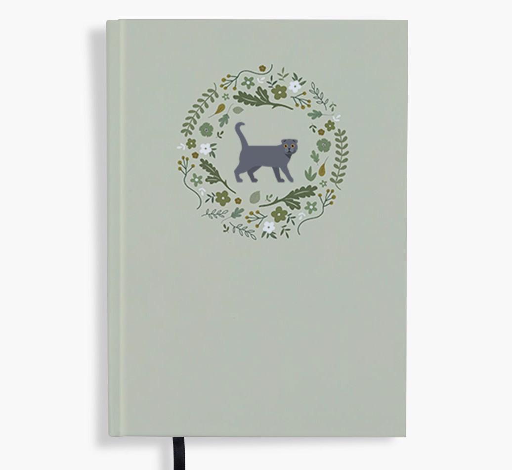 Floral Wreath: Personalized {breedFullName} Notebook