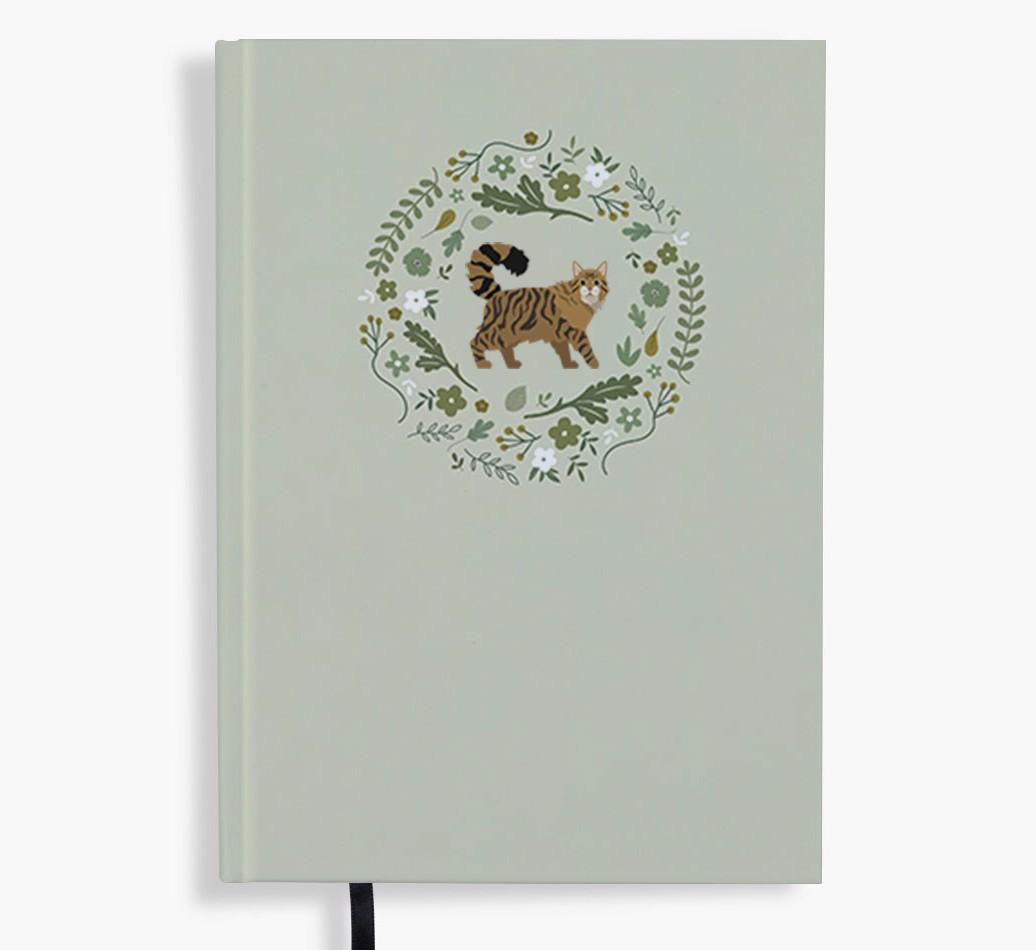 Floral Wreath: Personalized {breedFullName} Notebook