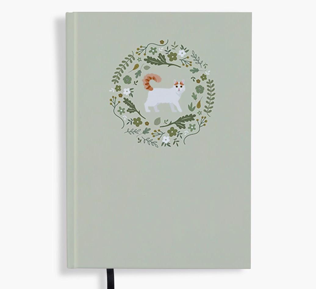 Floral Wreath: Personalized {breedFullName} Notebook