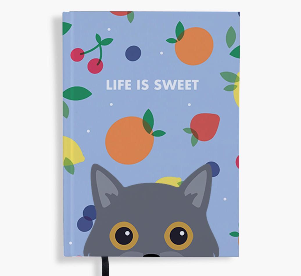 Life Is Sweet: Personalized {breedFullName} Notebook