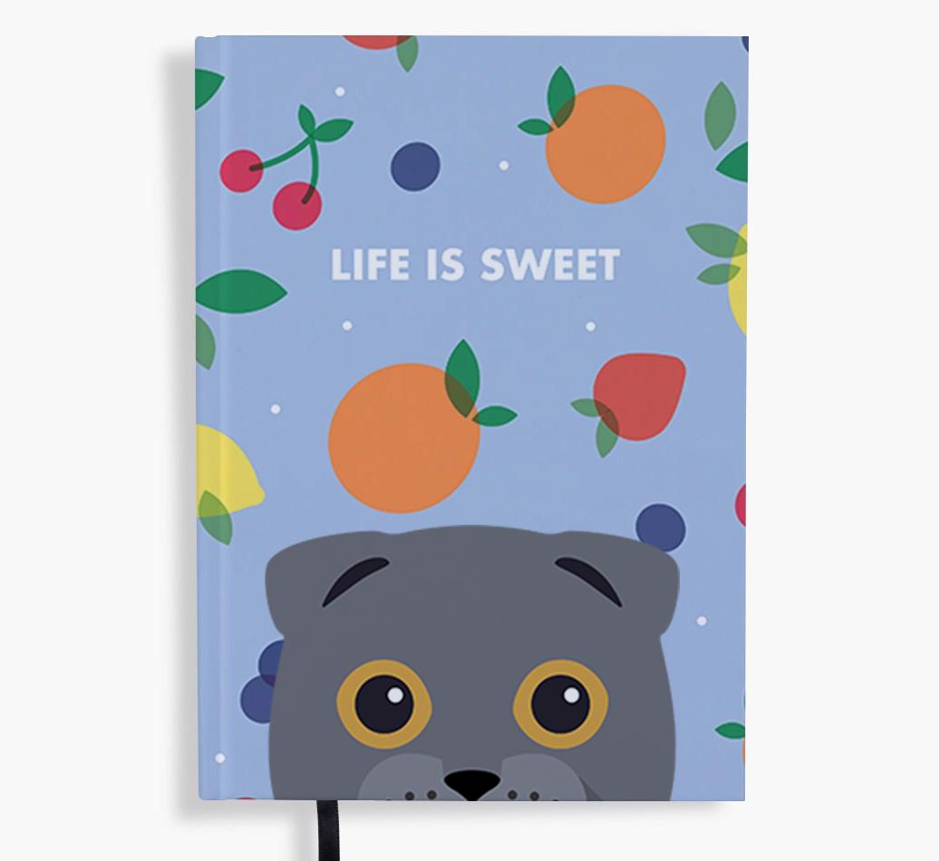 Life Is Sweet: Personalized {breedFullName} Notebook