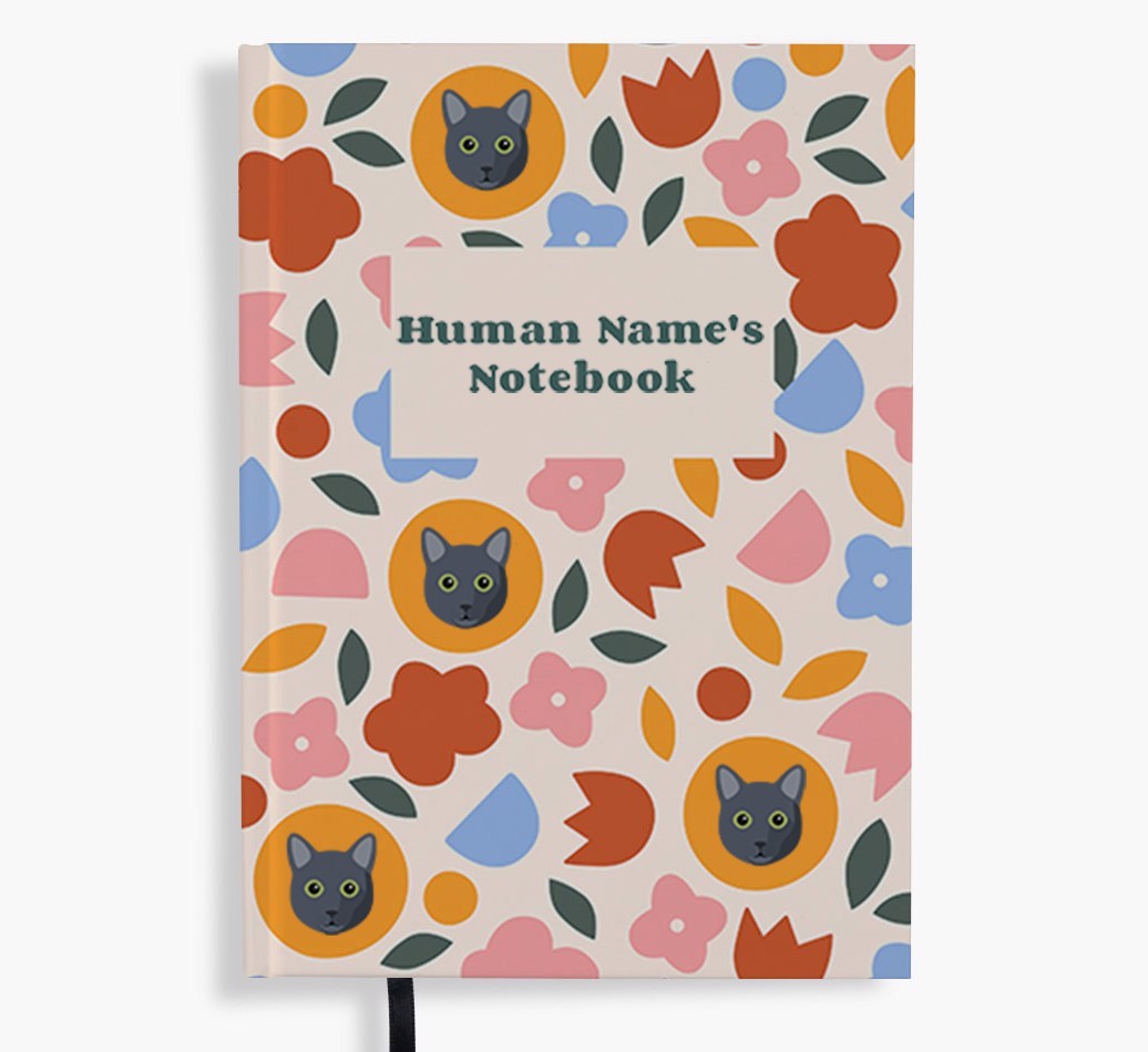 Floral: Personalised {breedFullName} Notebook