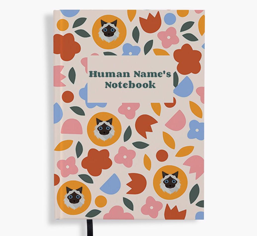 Floral: Personalized {breedFullName} Notebook