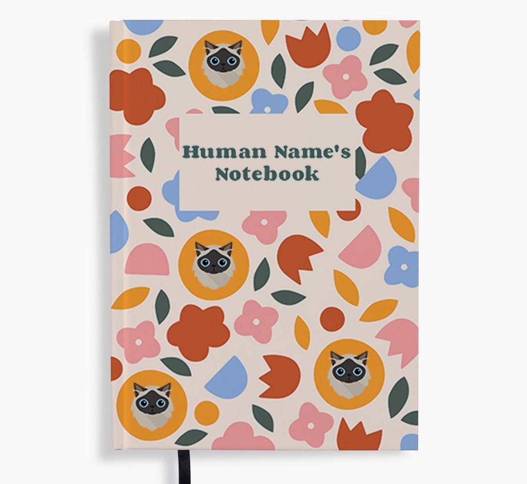 Floral: Personalized {breedFullName} Notebook