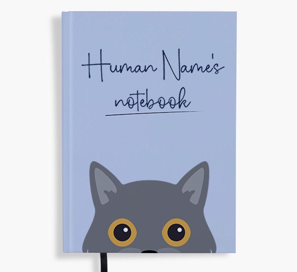 Handwritten: Personalized {breedFullName} Notebook