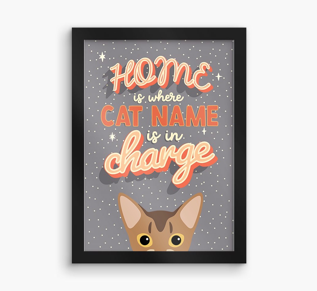 Home Is Where: Personalised {breedCommonName} Framed Print