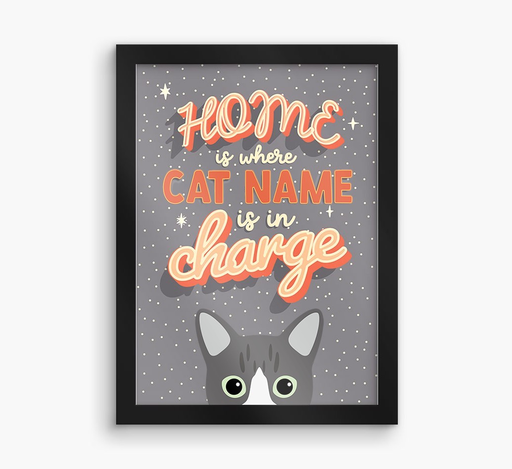 Home Is Where: Personalised {breedCommonName} Framed Print