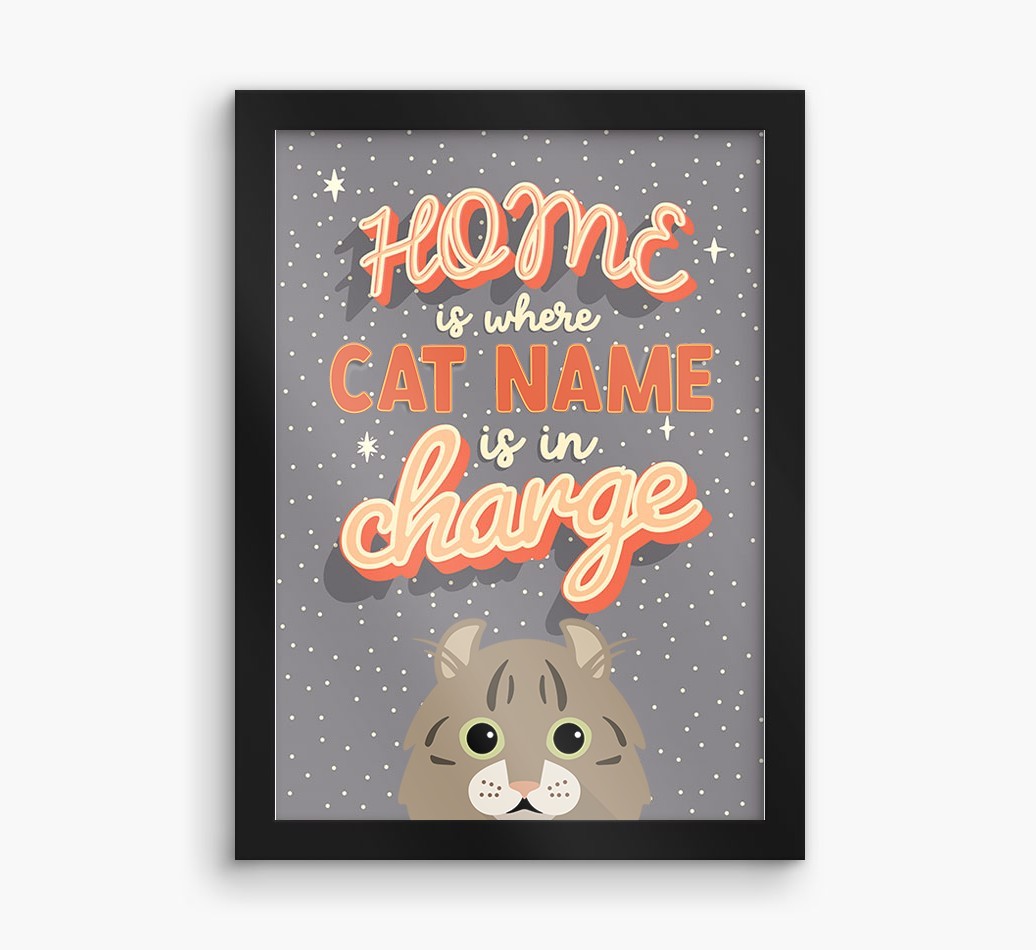 Home Is Where: Personalised {breedCommonName} Framed Print