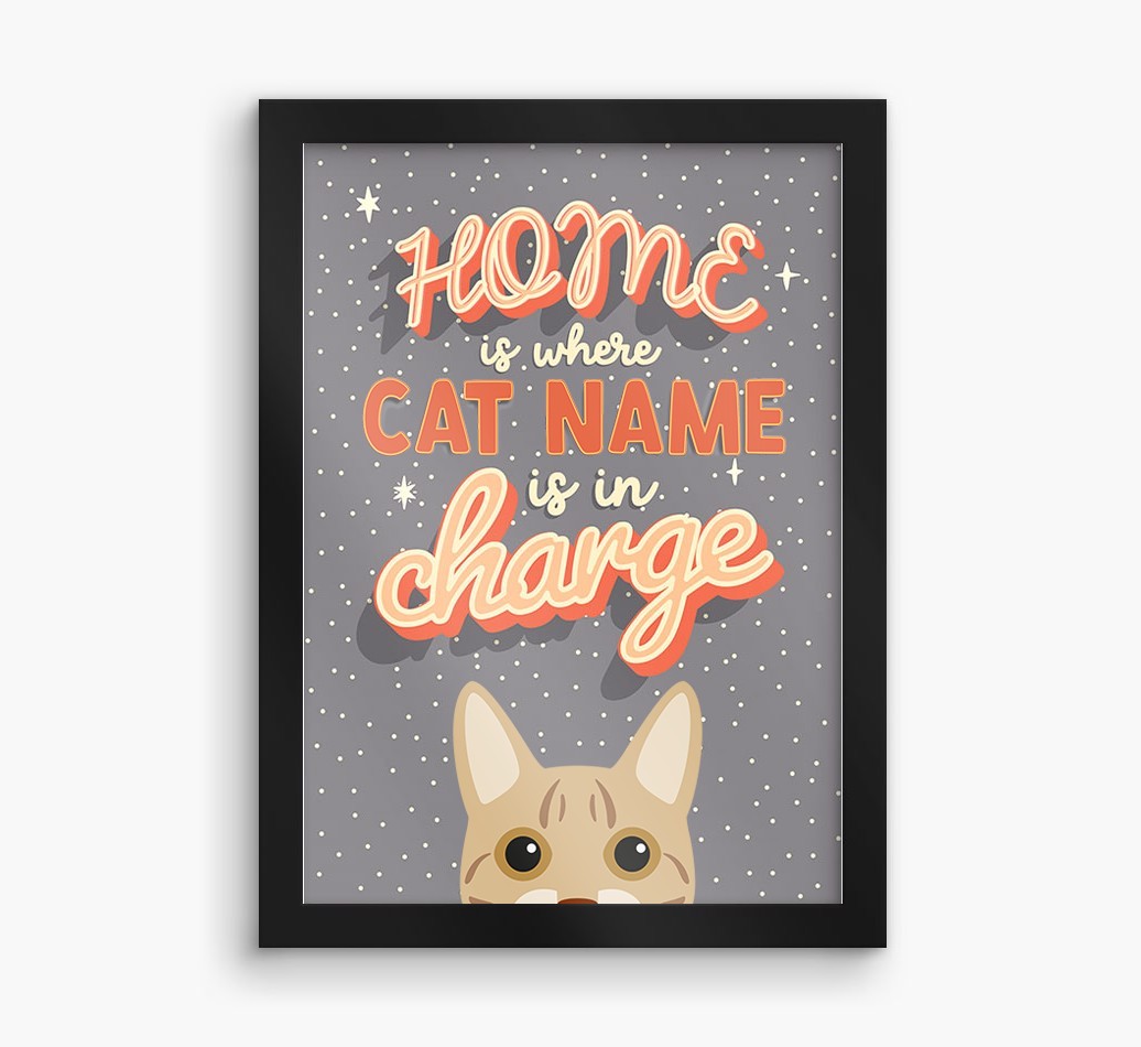 Home Is Where: Personalised {breedCommonName} Framed Print