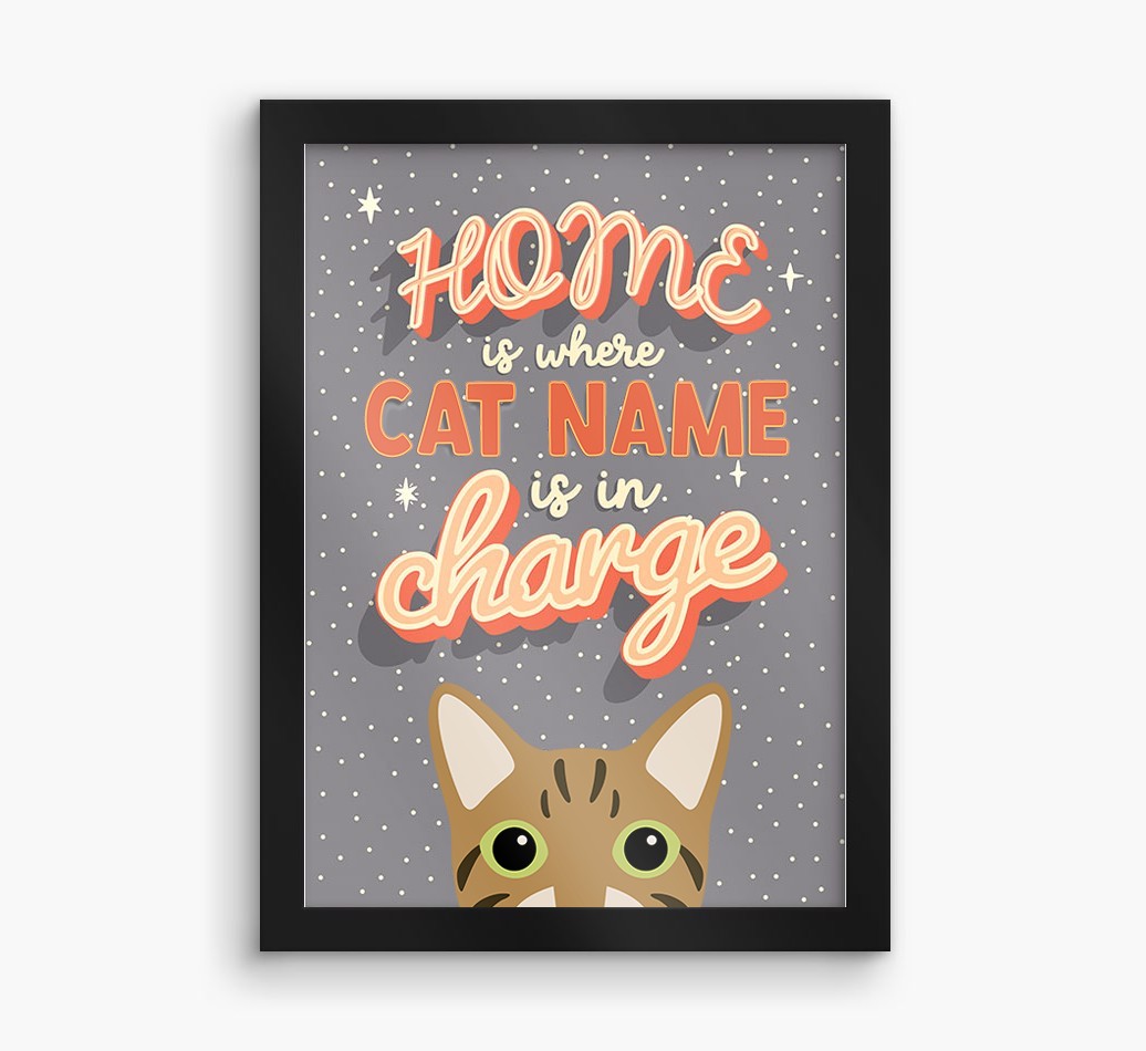 Home Is Where: Personalised {breedCommonName} Framed Print