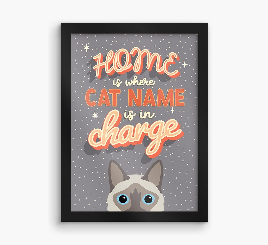 Home Is Where: Personalised {breedCommonName} Framed Print
