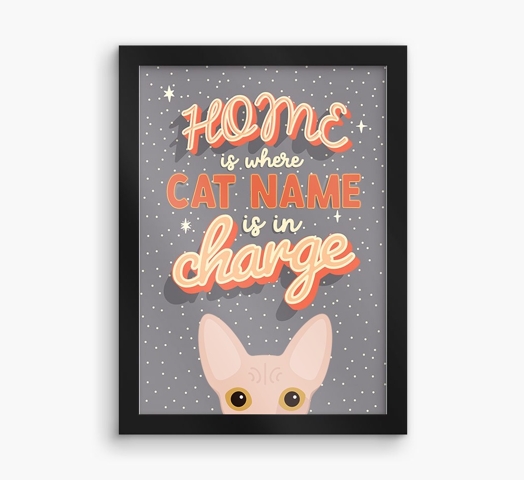 Home Is Where: Personalised {breedCommonName} Framed Print