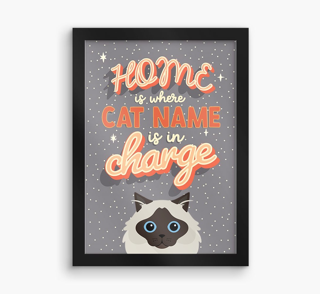Home Is Where: Personalised {breedCommonName} Framed Print