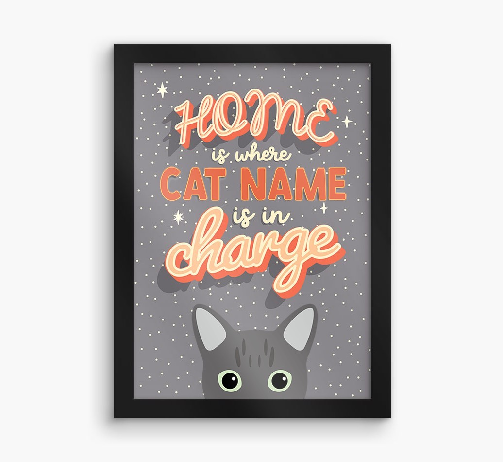 Home Is Where: Personalised {breedCommonName} Framed Print