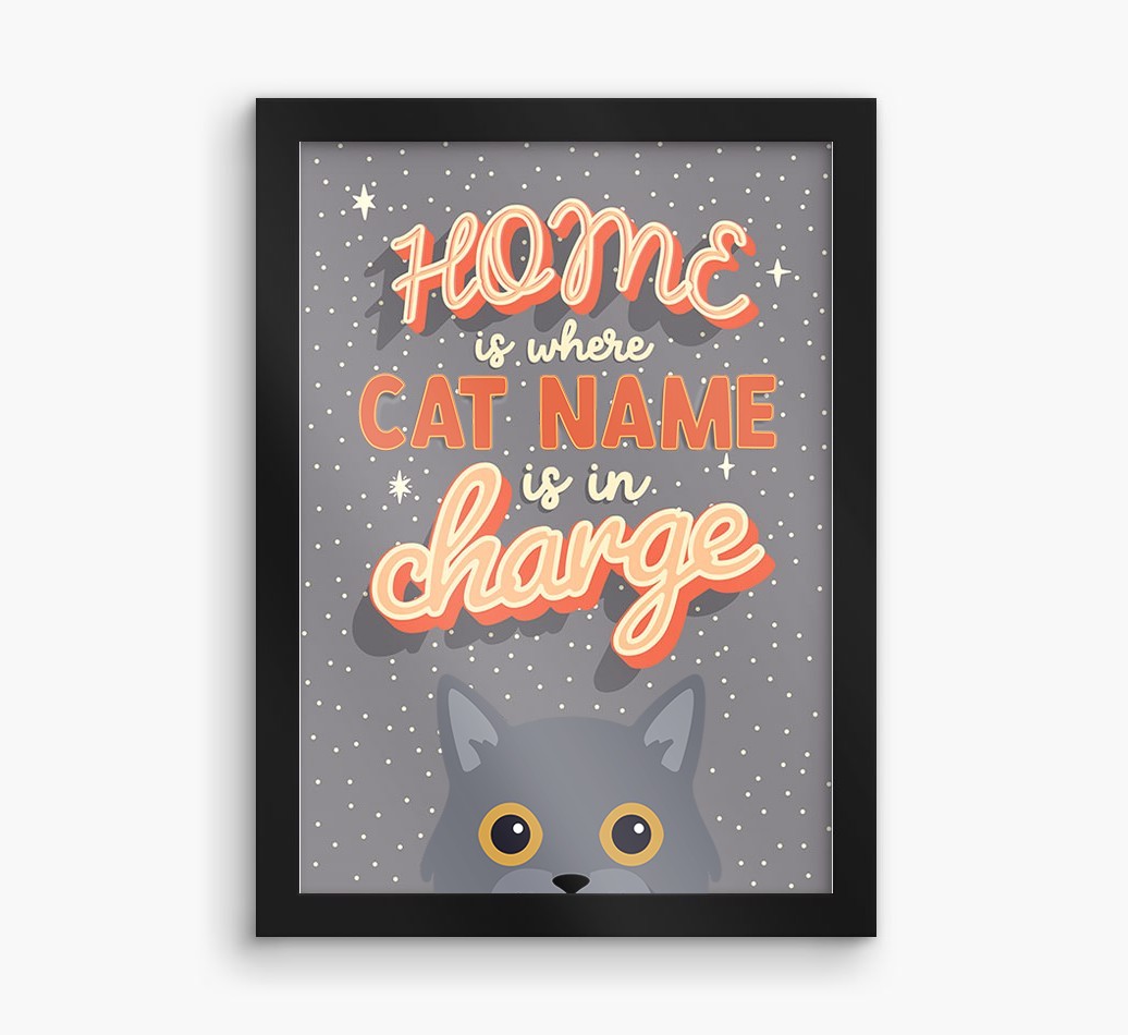 Home Is Where: Personalised {breedCommonName} Framed Print