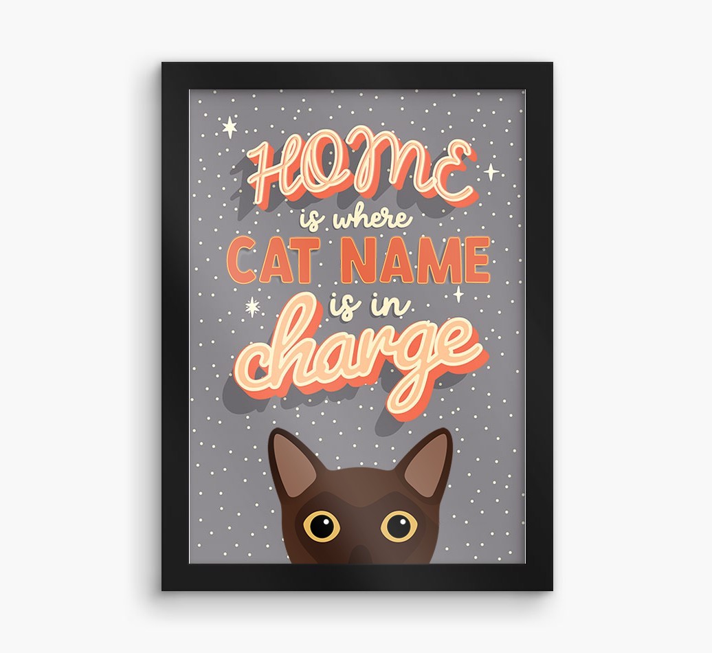 Home Is Where: Personalised {breedCommonName} Framed Print