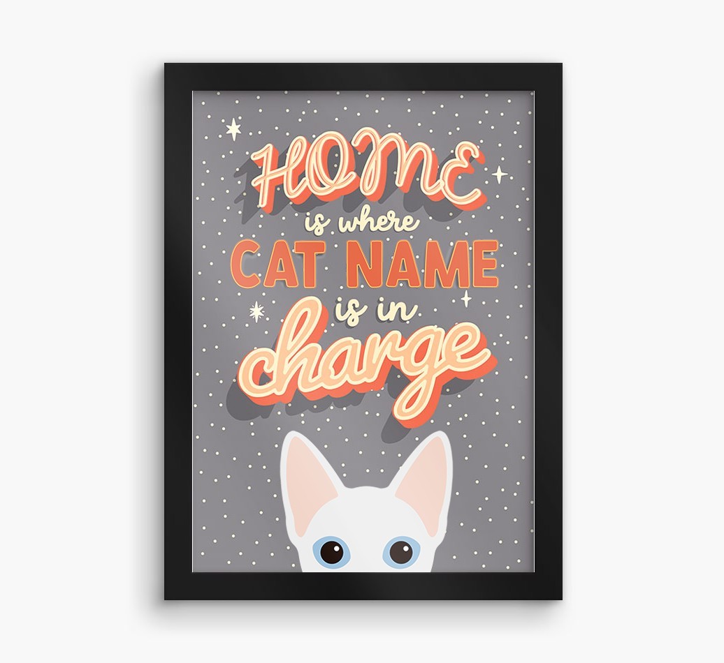 Home Is Where: Personalised {breedCommonName} Framed Print