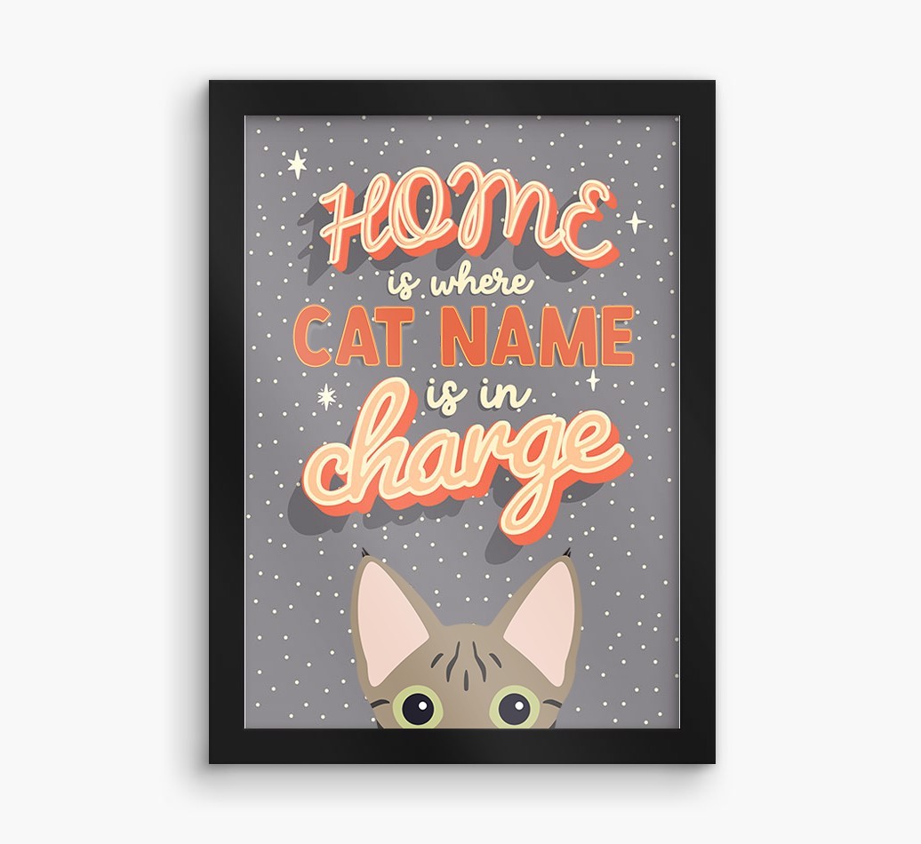 Home Is Where: Personalised {breedCommonName} Framed Print